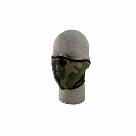 фото 2 Маски лицевые Полулицевая мото маска Zan Headgear Woodland Camouflage