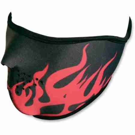 фото 2 Маски лицевые Полулицевая мото маска Zan Headgear Red Flames