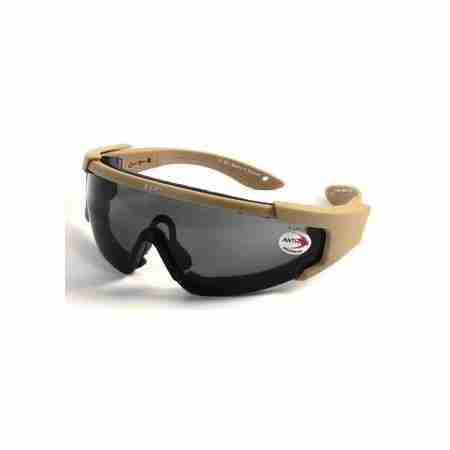 фото 2 Кроссовые маски и очки Очки защитные Bobster Prowler Military Ballistic, Tan Frame, Smoked Lens