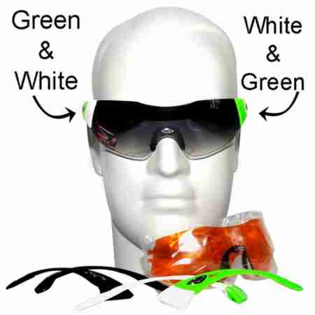 фото 3 Кросові маски і окуляри Спортивні окуляри Uvex Track 2 Pro Green White-Litemirror smoke degradé