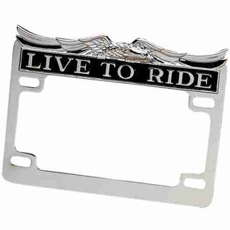 фото 1 Красивые мелочи (подарки мотоциклисту) Табличка держатель номера Drag Specialties Live to Ride