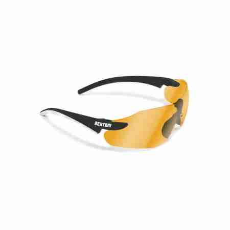 фото 1 Кросові маски і окуляри Окуляри Bertoni Rubber Black-Pearl White / Orange Fm Lens