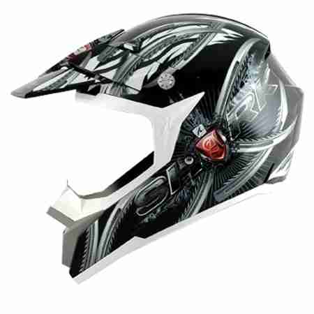 фото 1 Мотошлемы Шлем Shark SX2 Claws Black-White-Silver L