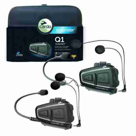 фото 4 Мотогарнитуры и переговорные устройства Переговорное Bluetooth устройство Cardo Scala Rider Q1 Teamset (New)