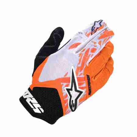 фото 1 Мотоперчатки Мотоперчатки Alpinestars Racer Black-White-Orange XL