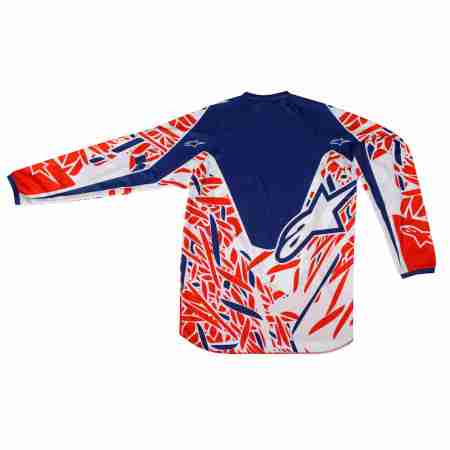 фото 2 Кроссовая одежда Кроссовая футболка (джерси) детская Alpinestars Youth Racer White-Red-Blue XL