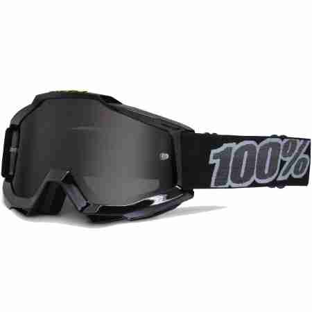 фото 1 Кроссовые маски и очки Мотоочки 100% Accuri Sand Moto Goggle Black - Grey Smoke Lens