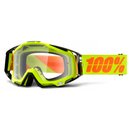фото 1 Кроссовые маски и очки Мотоочки 100% Racecraft Goggle Neon Sign - Clear Lens