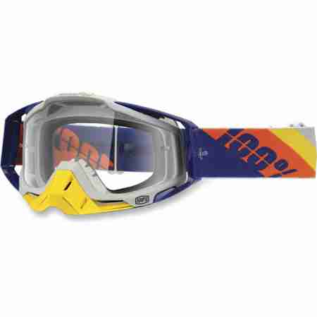 фото 1 Кроссовые маски и очки Мотоочки 100% Racecraft Goggle Slant Navy/Primer - Clear Lens
