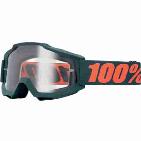 фото 1 Кросові маски і окуляри Мотоокуляри 100% Accuri Moto Goggle Matte Gunmetal - Clear Lens