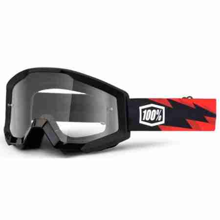 фото 1 Кросові маски і окуляри Мотоокуляри 100% Strata Moto Goggle Slash - Clear Lens