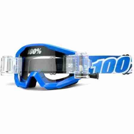 фото 1 Кросові маски і окуляри Мотоокуляри 100% Strata Mud Goggle Blue Lagoon - Clear Lens