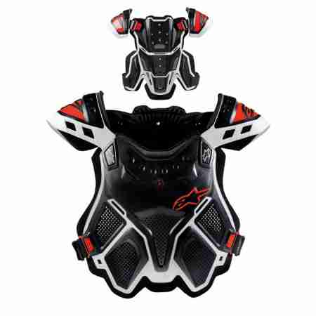 фото 2 Моточерепахи Захист тіла Alpinestars A-8 Body Protection Vest Black-White S/M