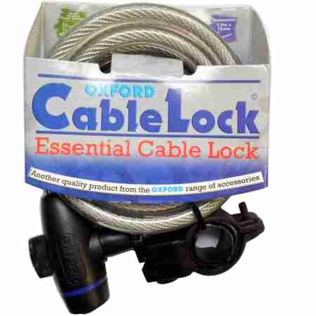 фото 2 Мотозамки Трос противоугонный Oxford Cable Lock Clear 12mm x 1800mm