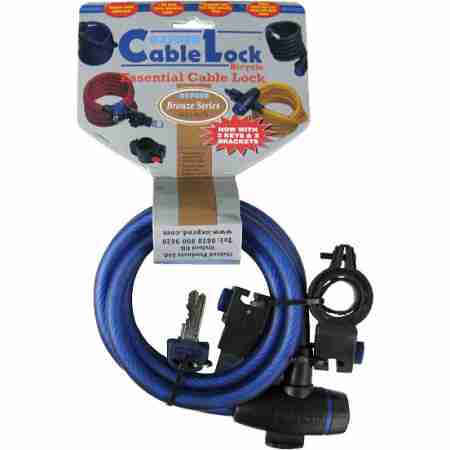 фото 2 Мотозамки Трос протиугінний Oxford Cable Lock Blue 12mm x 1800mm
