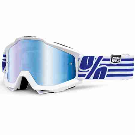 фото 1 Кроссовые маски и очки Мотоочки 100% Accuri Goggle Nimitz - Mirror Blue Lens
