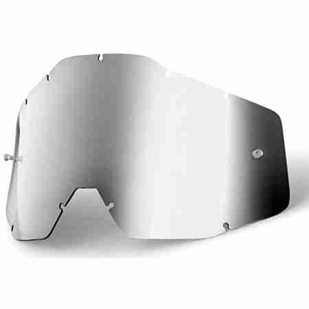 фото 1 Лінзи для кросових масок Стекла для мотоокулярів corpion Silver Mirror Shield + Pins