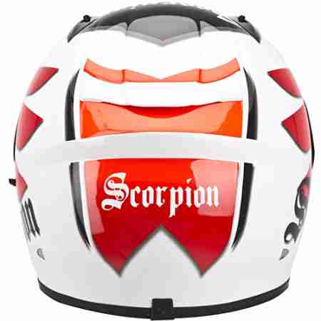 фото 4 Мотошоломи Мотошолом Scorpion Exo-710 Air Knight White-Red L
