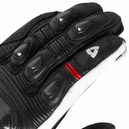 фото 5 Мотоперчатки Мотоперчатки кожаные Revit Chevron Black-White S
