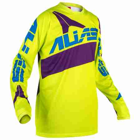 фото 1 Кроссовая одежда Джерси Alias A2 Bars Neon Yellow-Purple L