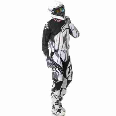 фото 3 Кроссовая одежда Кроссовые штаны Alpinestars Techstar Black-White-Grey 34