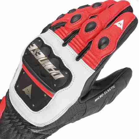 фото 1 Мотоперчатки Мотоперчатки кожаные Dainese 4 Stroke White-Red-Black S