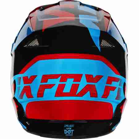 фото 4 Мотошоломи Мотошолом Fox V1 Mako Helmet Ece Blue-Red L