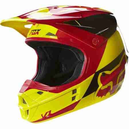 фото 1 Мотошлемы Мотошлем FOX V1 Mako Helmet Ece Yellow S