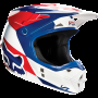 фото 1 Мотошлемы Мотошлем Fox V1 Mako Helmet Ece White-Blue XS