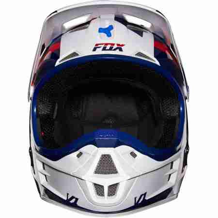 фото 4 Мотошлемы Мотошлем Fox V1 Mako Helmet Ece White-Blue XS