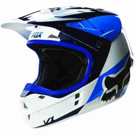 фото 1 Мотошлемы Мотошлем Fox V1 Mako Helmet Ece White S