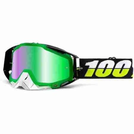 фото 1 Кроссовые маски и очки Мотоочки 100% Racecraft Goggle Simbad - Mirror Green Lens