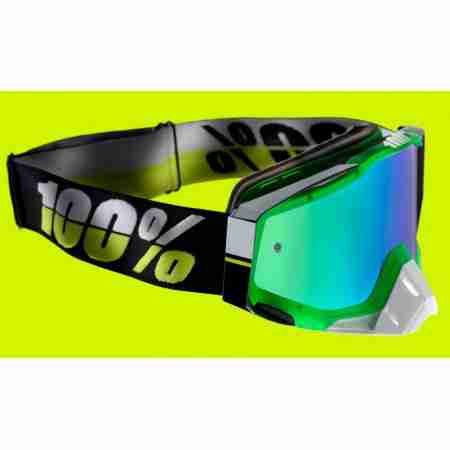 фото 2 Кроссовые маски и очки Мотоочки 100% Racecraft Goggle Simbad - Mirror Green Lens
