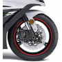 фото 1 Наклейки на мотоцикл-скутер Наклейка на обід колеса Print Fluorescenti Red