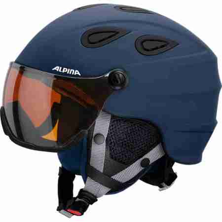 фото 1 Гірськолижні і сноубордические шоломи Гірськолижний шолом Alpina Grap Visor HM Matt Blue-Navy 57-61