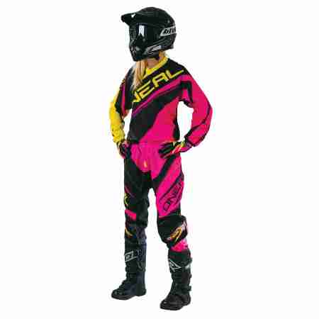 фото 3 Кросовий одяг Мотоджерсі жіноча Oneal Element Racewear Pink-Yellow L
