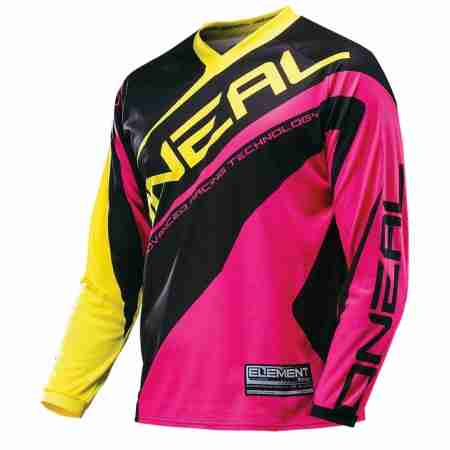 фото 1 Кроссовая одежда Мотоджерси женская Oneal Element Racewear Pink-Yellow L