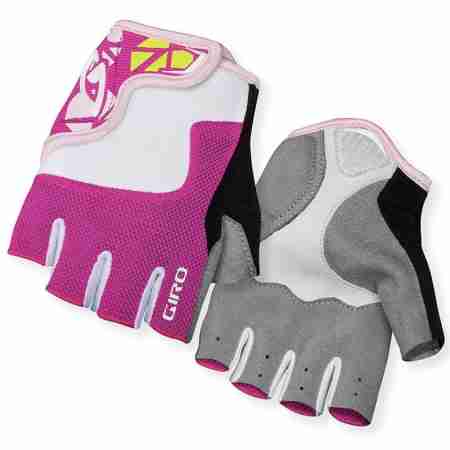 фото 1  Велоперчатки детские Giro Bravo Junior Pink-White XS