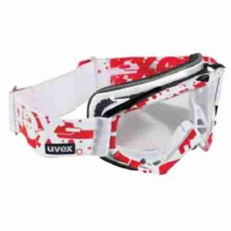 фото 1 Кроссовые маски и очки Мотоочки Uvex Turbo White-Red Clear