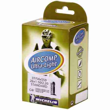 фото 1  Велокамера Michelin AirComp Ultralight C4 MTB 26 (37/54x559), Standard 35mm