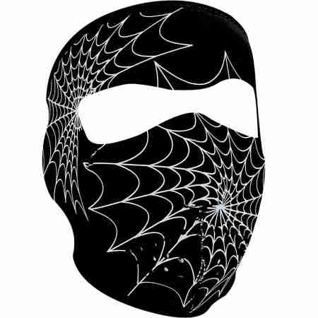 фото 1 Маски лицьові Напівлицьова маска Zan Headgear Spider Web неопрен Black-White