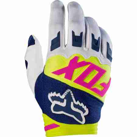 фото 1 Мотоперчатки Мотоперчатки детские Fox Dirtpaw Race Glove Navy-Yellow-White YM (6)