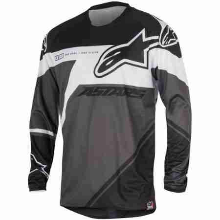 фото 1 Кросовий одяг Мотоджерсі Alpinestars Racer Supermatic Jersey Black-White-Cool Gray XL