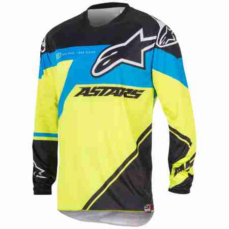 фото 1 Кроссовая одежда Мотоджерси Alpinestars Racer Supermatic Jersey Black-Blue-Yellow Fluo XL