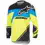 фото 1 Кроссовая одежда Мотоджерси Alpinestars Racer Supermatic Jersey Black-Blue-Yellow Fluo XL