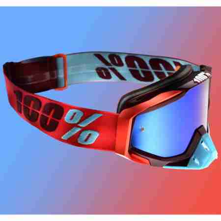 фото 2 Кросові маски і окуляри Мотоокуляри 100% Racecraft Kikass - Mirror Blue Lens