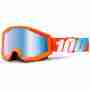 фото 1 Кроссовые маски и очки Мотоочки подростковые 100% Strata Jr. Orange - Mirror Blue Lens