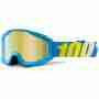фото 1 Кроссовые маски и очки Мотоочки подростковые 100% Strata Jr. Blue - Mirror Gold Lens
