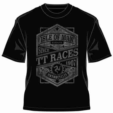 фото 1 Мотофутболки Футболка IOMTT Races since 1907 Retro T-Shirt Black 2XL
