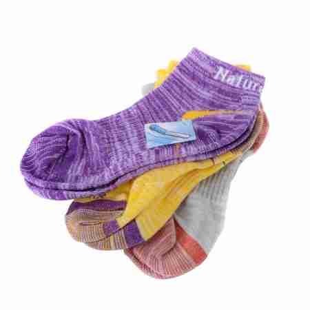 фото 1  Шкарпетки спортивні жіночі NH12W008-W 3 пары Pink/Yellow/Green Multisize